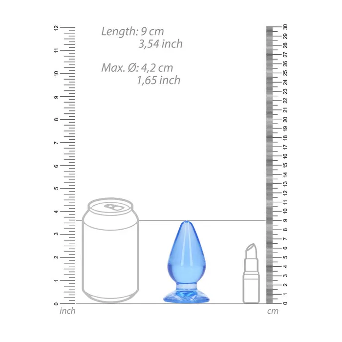 Anal ShhhWndsr REALROCK 9 cm Anal Plug Butt Plug BLUE