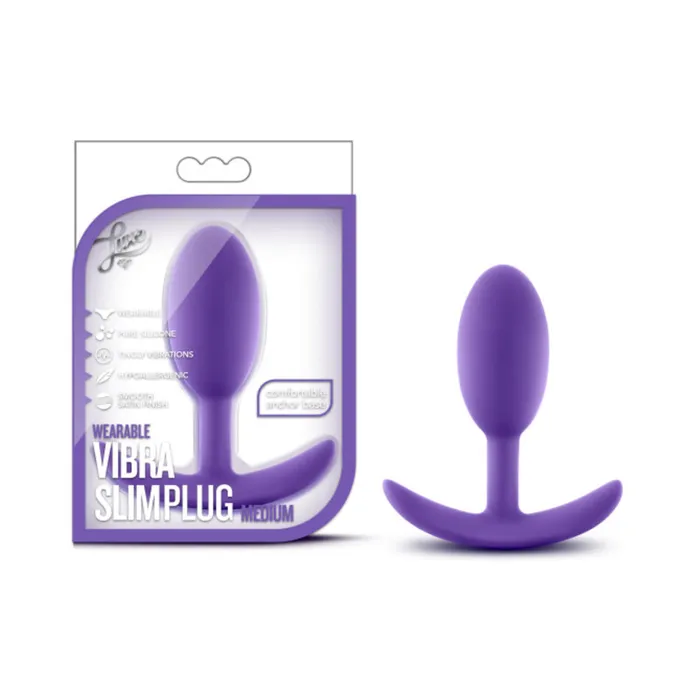 Blush Luxe Wearable Vibra Slim Plug Medium Purple Fairvillacom Anal