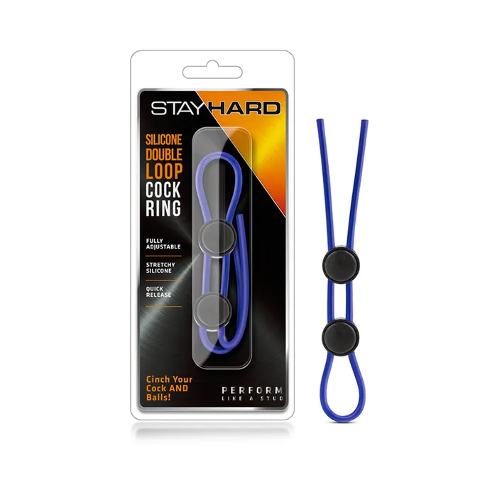 Blush Stay Hard Vibrating Cock Ring 2 Pack Blue Fairvillacom Male Sex Toys