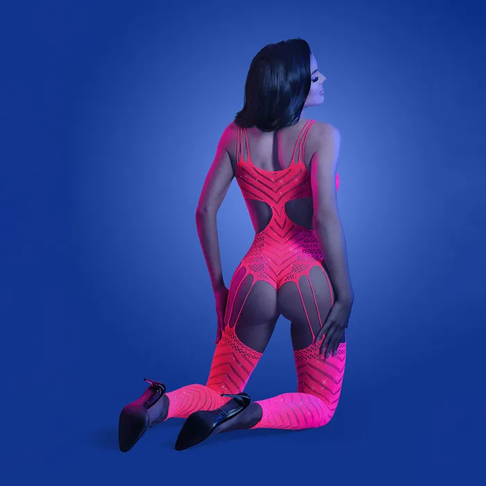 Bodystockings Playsuits ShhhWndsr GLOW WAVELENGTH CutOut Rhinestone Teddy Bodystocking One Size Pink Bodystockings Playsuits ShhhWndsr GLOW WAVELENGTH CutOut Rhinestone Teddy Bodystocking One Size Pink