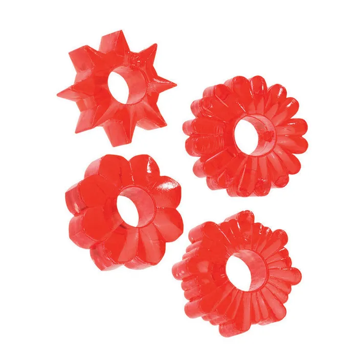 California Exotic Novelties Llc Anal Basic Essentials 4pk Red