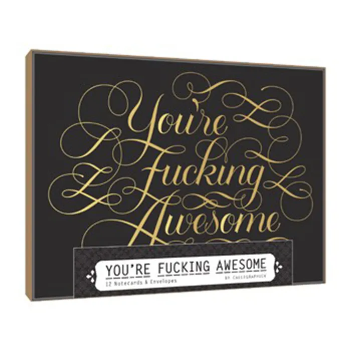 Calligraphuck Youre Fucking Awesome Notecards 12pk Fairvillacom Vibrators