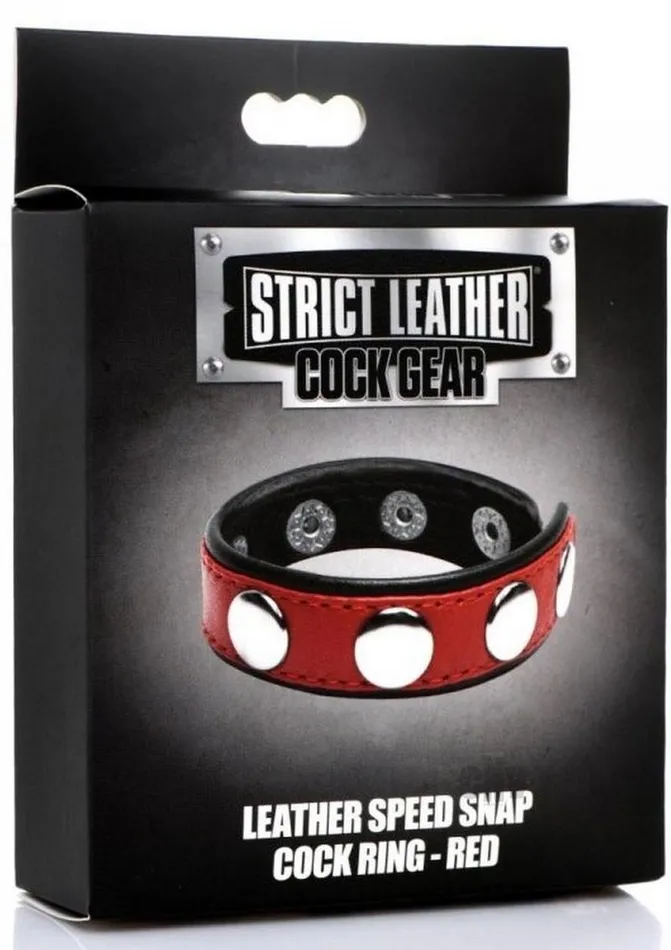 Cg Leather Speed Snap Cockring Red Fairvillacom Restraints
