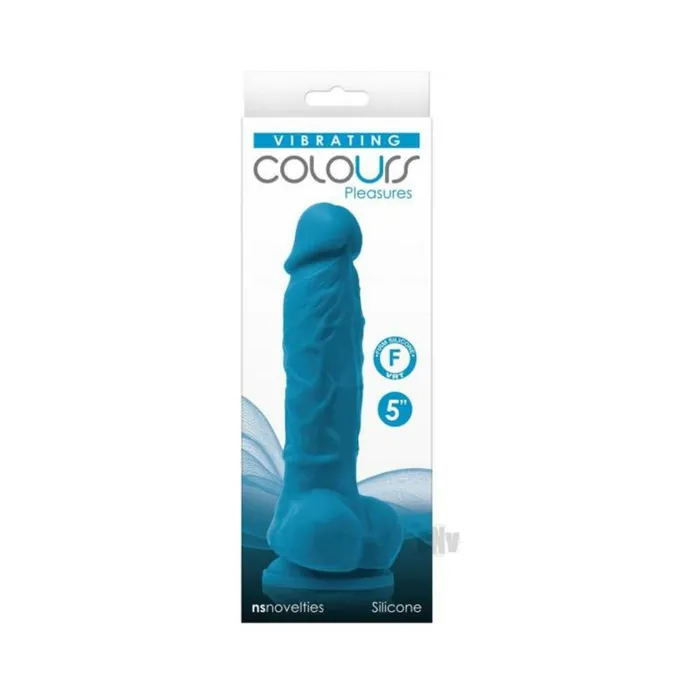 Colours Pleasures Vibrating 5 Dildo Blue Fairvillacom Vibrators
