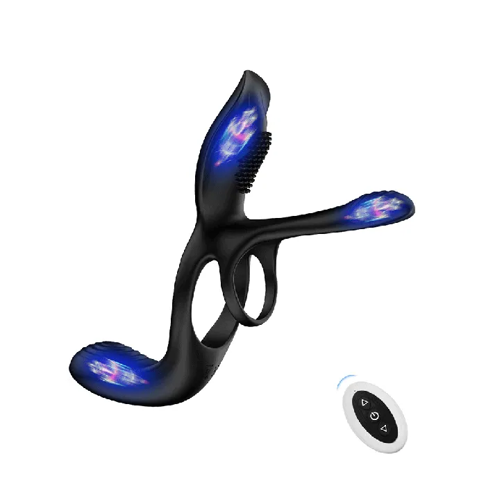 Couples Amovibe Vibrating Cock Ring with 3 Motors