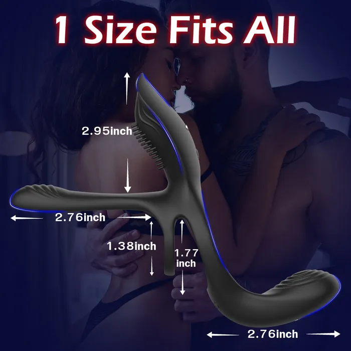 Couples Amovibe Vibrating Cock Ring with 3 Motors