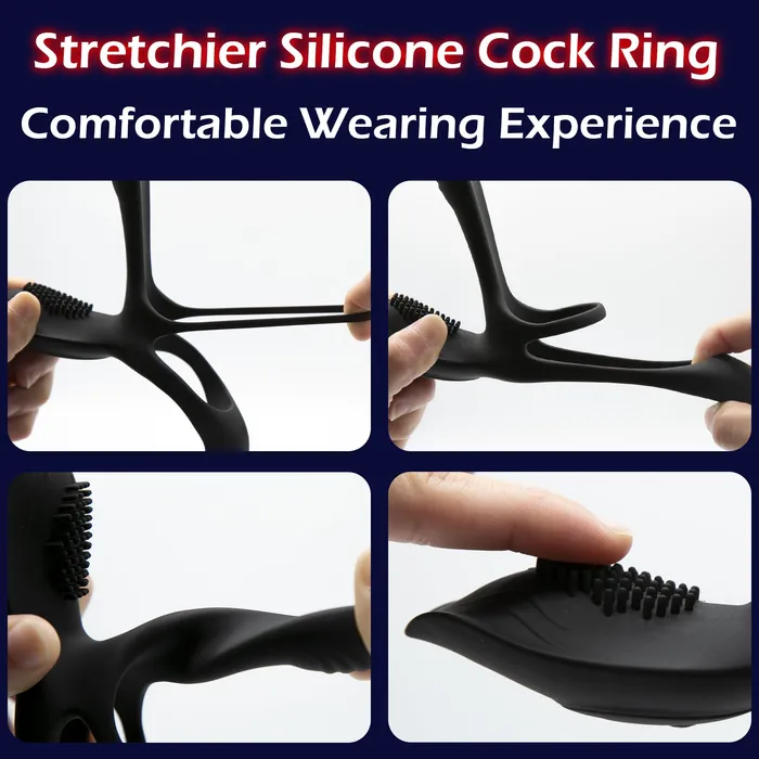 Couples Amovibe Vibrating Cock Ring with 3 Motors