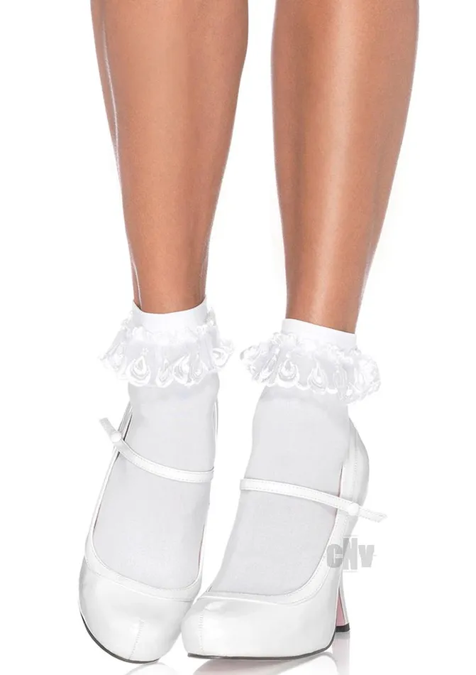 Couples Anklet W Lace Ruffle Os White Fairvillacom