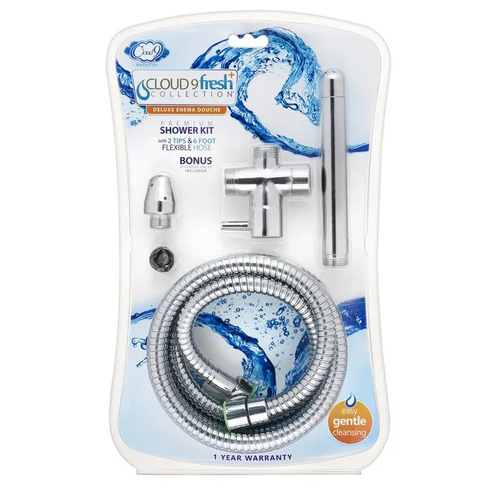 Couples Fairvillacom CLOUD 9 FRESH PREMIUM SHOWER ENEMA KIT W DIVERTER TIPS