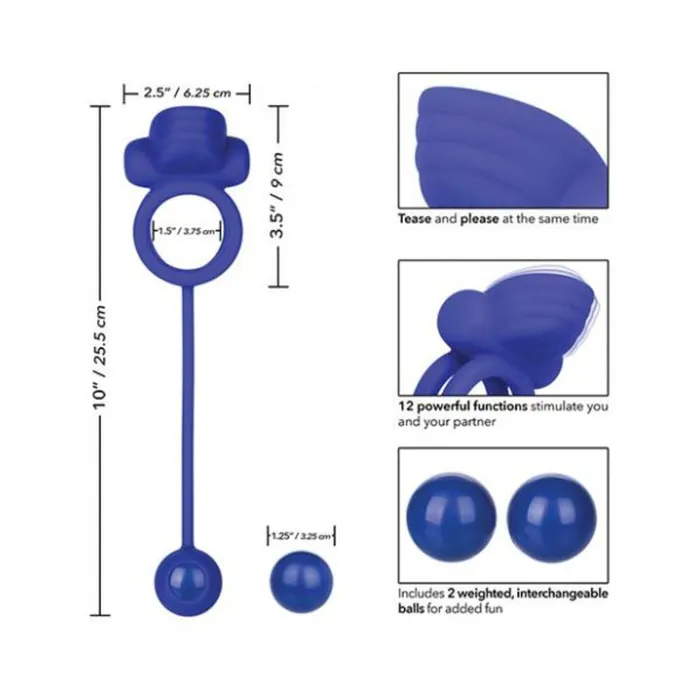 Couples Fairvillacom Dual Rockin Rim Enhancer Purple Vibrating Cock Ring
