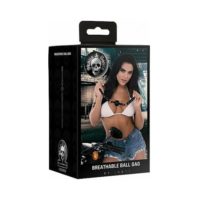 Couples Fairvillacom Ouch Skulls Bones Breatheable Ball Gag Black