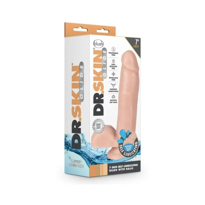 Dildos Dr Skin Glide 7 Selflubricating Dildo With Balls Vanilla Fairvillacom Dildos Dr Skin Glide 7 Selflubricating Dildo With Balls Vanilla Fairvillacom