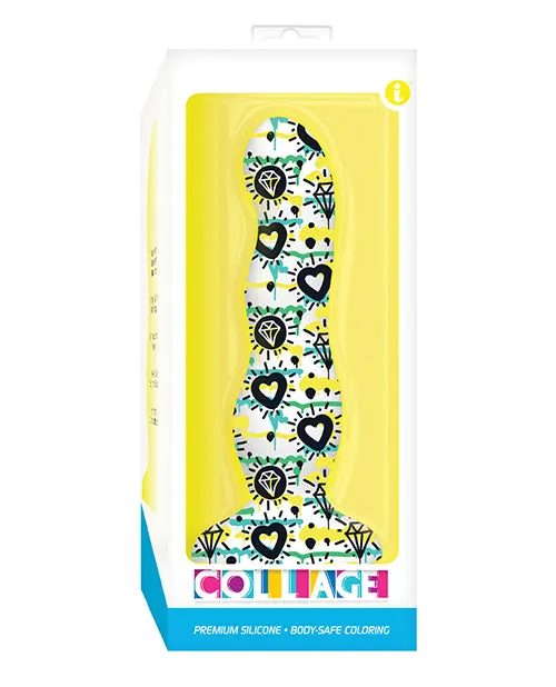 Dildos Fairvillacom Collage Diamonds Hearts Curvy Silicone Dildo