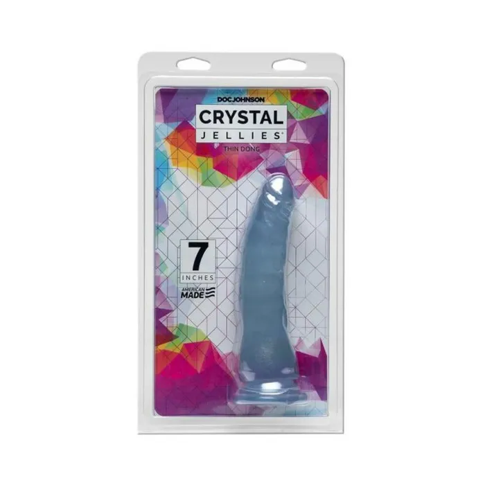 Dildos Fairvillacom CRYSTAL JELLIES THIN DONG 7 IN CLEAR