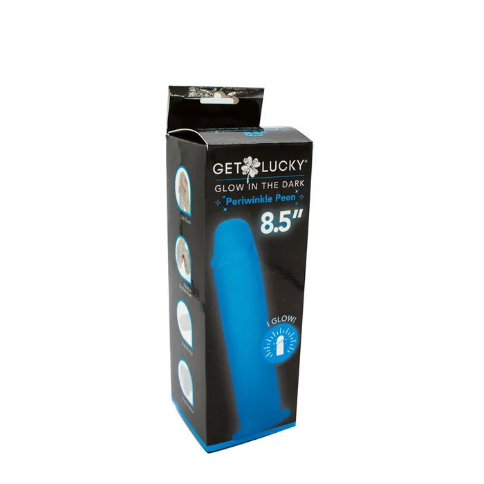 Dildos Fairvillacom Get Lucky 85 Glow in the Dark Periwinkle Peen Dildo