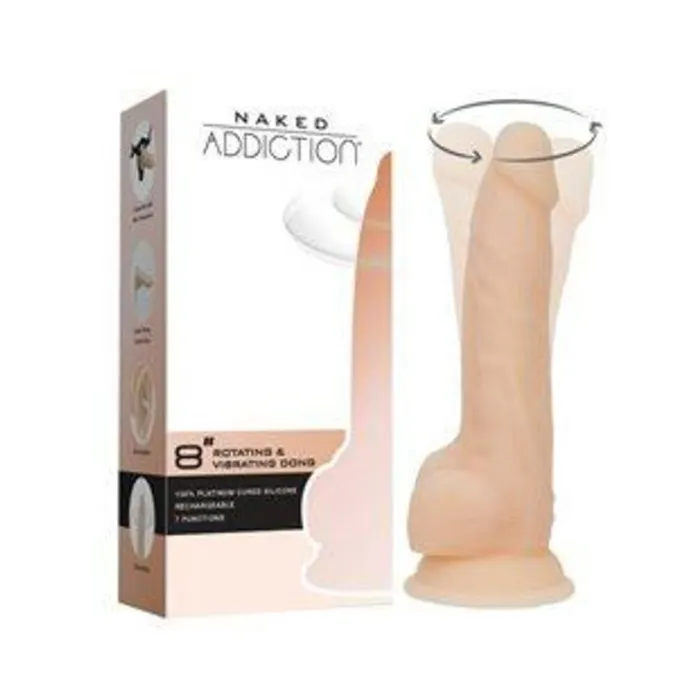 Dildos Fairvillacom Naked Addiction Rotating Vibrating Dong 8 Vanilla
