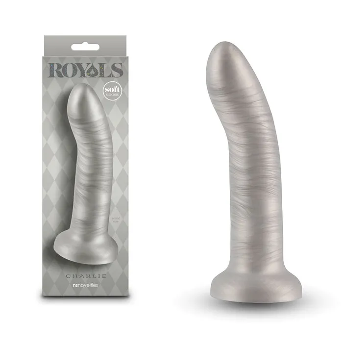 Dildos ShhhWndsr Royals 8 Charlie Silicone Dong 194cm Metallic Grey
