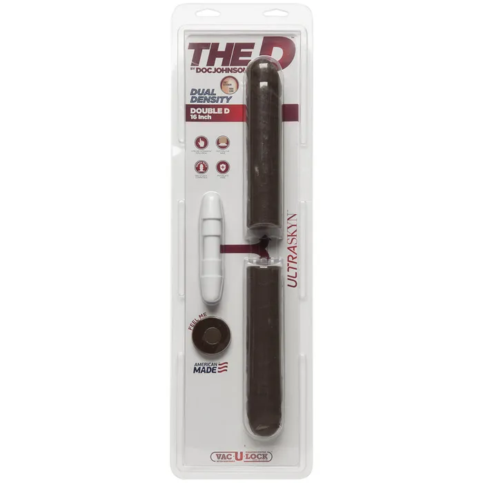 DOC JOHNSON Dildos The Double D 16 inches Ultraskyn Dildo BrownChocolate