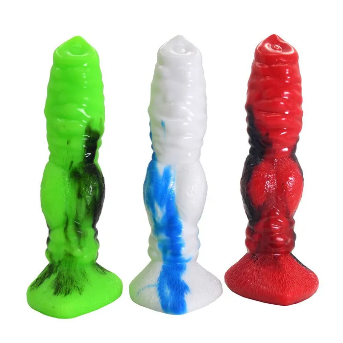 Dog Cock Dildo 22cm with suction cup base 3 colour choices ShhhOb Female Sex Toys