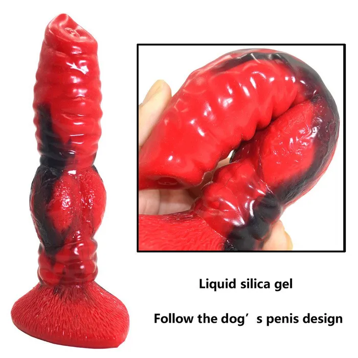 Dog Cock Dildo 22cm with suction cup base 3 colour choices ShhhOb Female Sex Toys