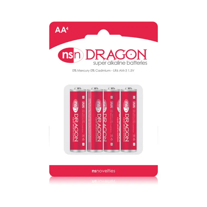 Dragon Alkaline Batteries AA Pack of 4 Fairvillacom Male Sex Toys