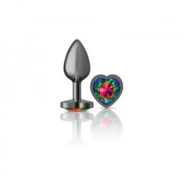Fairvillacom Anal Cheeky Charms Gunmetal Metal Butt Plug Heart Rainbow Small Fairvillacom Anal Cheeky Charms Gunmetal Metal Butt Plug Heart Rainbow Small