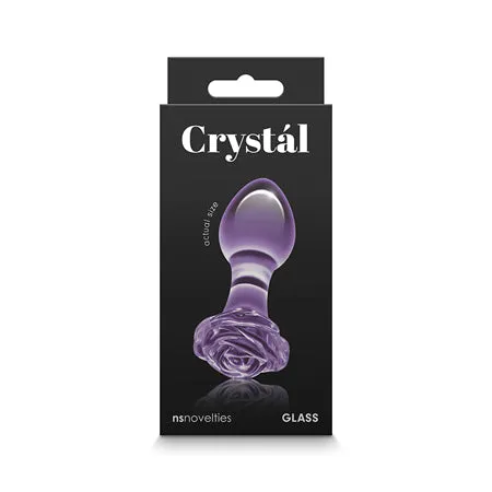 Fairvillacom Anal Crystal Rose Butt Plug Purple