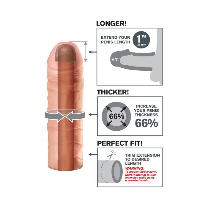 Fairvillacom Anal Fantasy Xtension Mega 1 inch Extension Beige