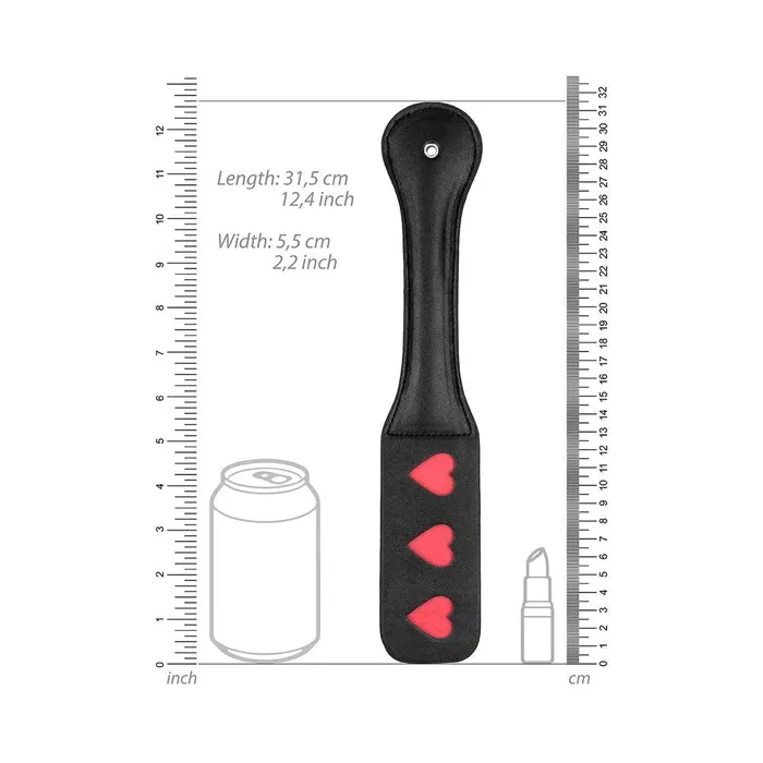 Fairvillacom Anal Ouch Paddle Hearts Black