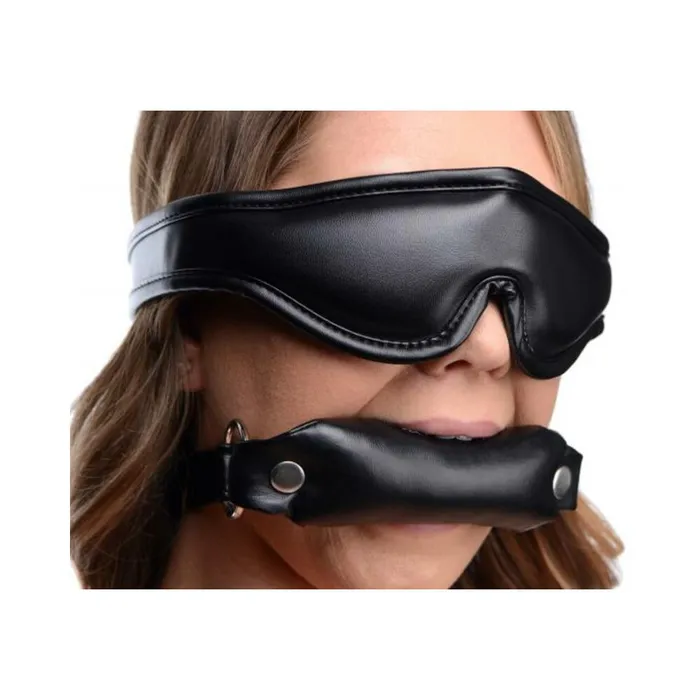 Fairvillacom Anal Padded Blindfold And Gag Set Black