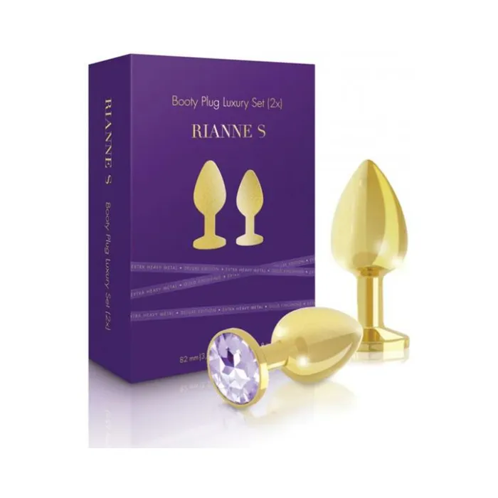 Fairvillacom Anal Rianne S Booty Plug Set 2X Metal Gold