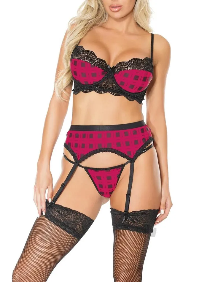 Fairvillacom Bra Garter Gstring Plaid Pnk Lg Vibrators