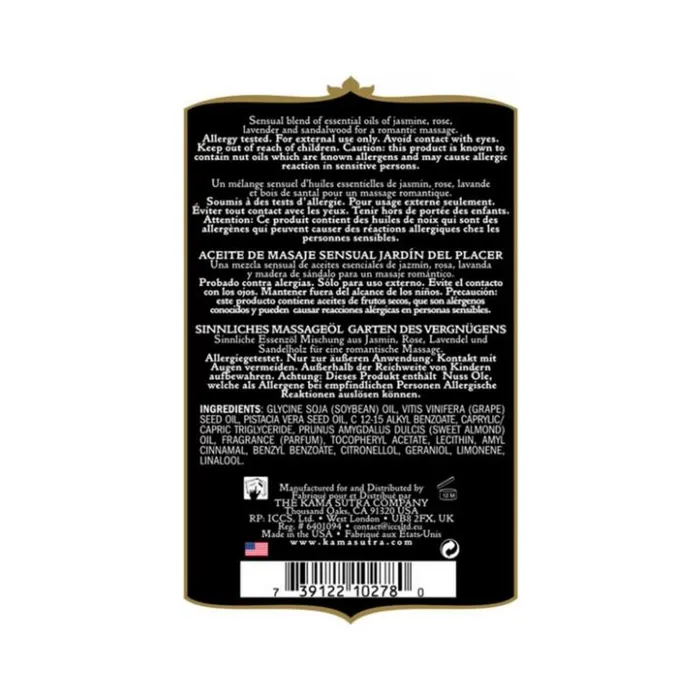 Fairvillacom Couples Aromatic Massage Oil Pleasure Garden 2oz