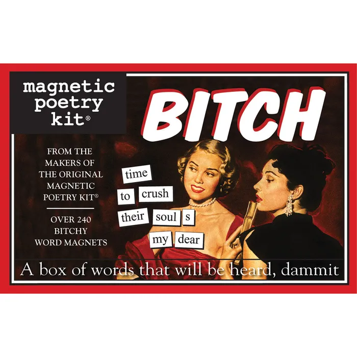 Fairvillacom Couples Magnetic Poetry Kit Bitch Edition
