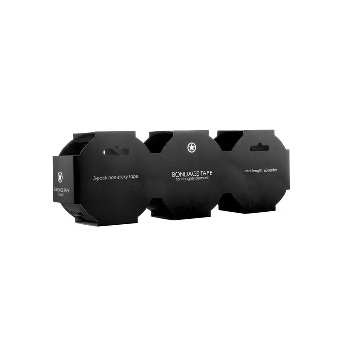 Fairvillacom Couples Ouch Bondage Tape 3Pack Black