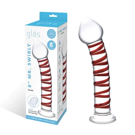 Fairvillacom Dildos Glas 8 Mr Swirly Glass Dildo Red