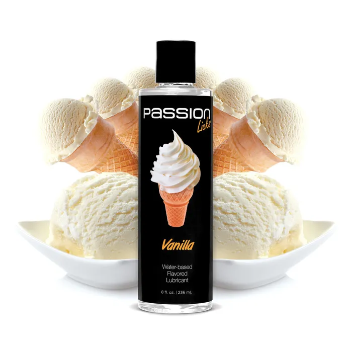 Fairvillacom Dildos Passion Licks Vanilla Water Based Flavored Lubricant 8 Oz