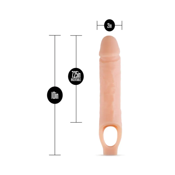 Fairvillacom Dildos Performance Plus 10 Inch Silicone Cock Sheath Penis Extender Vanilla