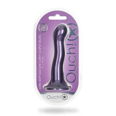 Fairvillacom Dildos Shots Ouch 7 Curvy GSpot Dildo Metallic Purple