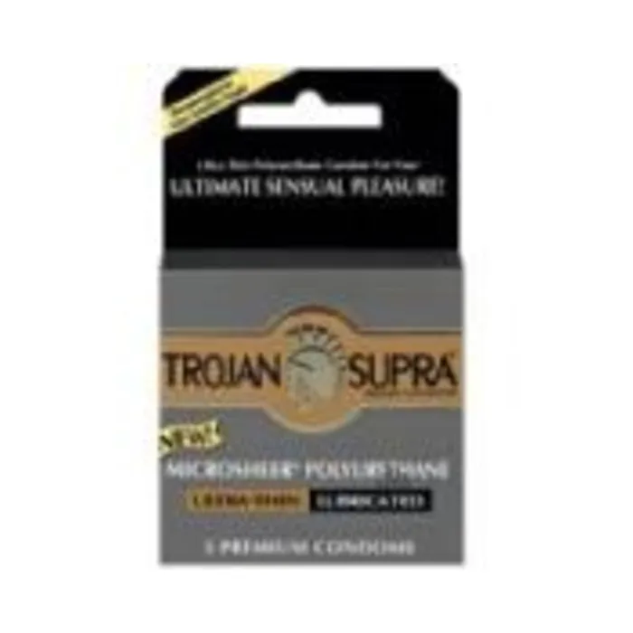 Fairvillacom Enhancers Trojan Supra Microsheer Polyurethane Condoms 3 Pack