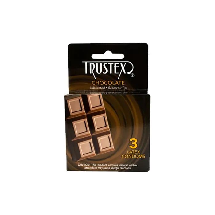 Fairvillacom Enhancers Trustex Flavored Lubricated Condoms 3 Pack Chocolate