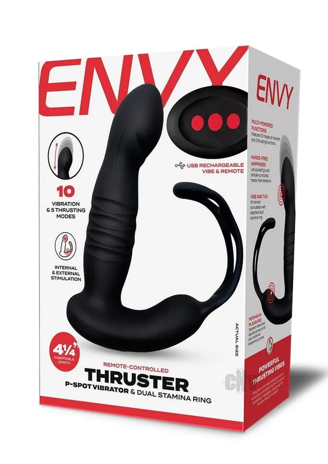 Fairvillacom Envy Toys Remote Thrust P Spot Dual Ring Vibrators