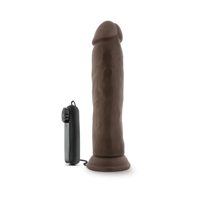 Fairvillacom Female Sex Toys Dr Skin Dr Throb 95in Vibrating Realistic Cock With Suction Cup Chocolate