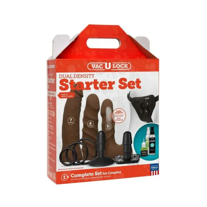 Fairvillacom Female Sex Toys Vaculock Dual Dense Starter Set Chocolat