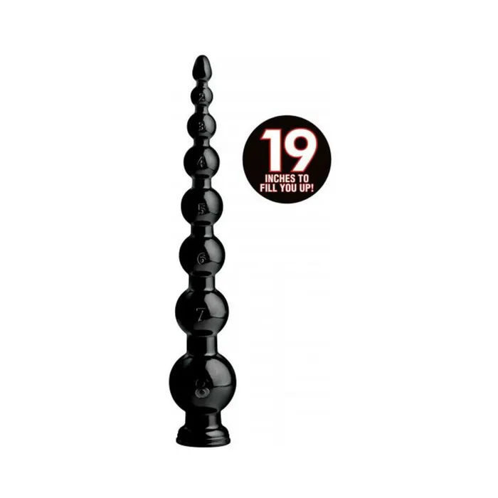 Fairvillacom Hosed 19 Inches Graduated Bead Anal Snake Black Anal