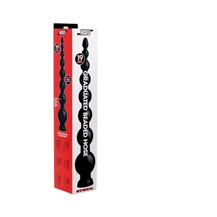 Fairvillacom Hosed 19 Inches Graduated Bead Anal Snake Black Anal