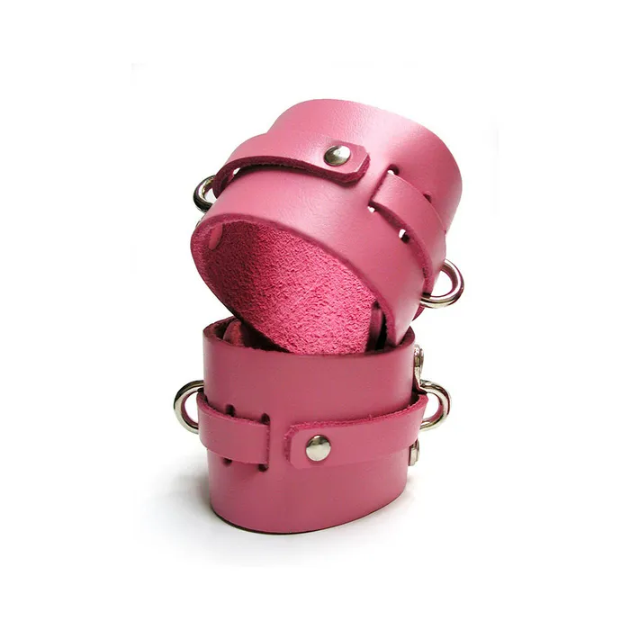 Fairvillacom Kinklab Pink Bound Leather Ankle Cuffs Restraints