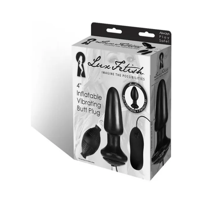 Fairvillacom Lux Fetish 4 inches Inflatable Vibrating Butt Plug Black Anal Fairvillacom Lux Fetish 4 inches Inflatable Vibrating Butt Plug Black Anal