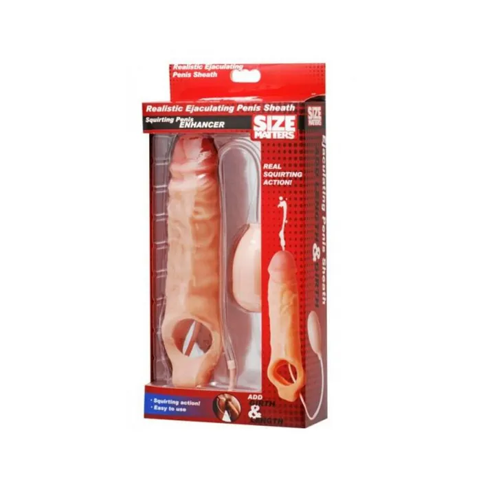 Fairvillacom Male Sex Toys Realistic Ejaculating Penis Enlargement Sheath