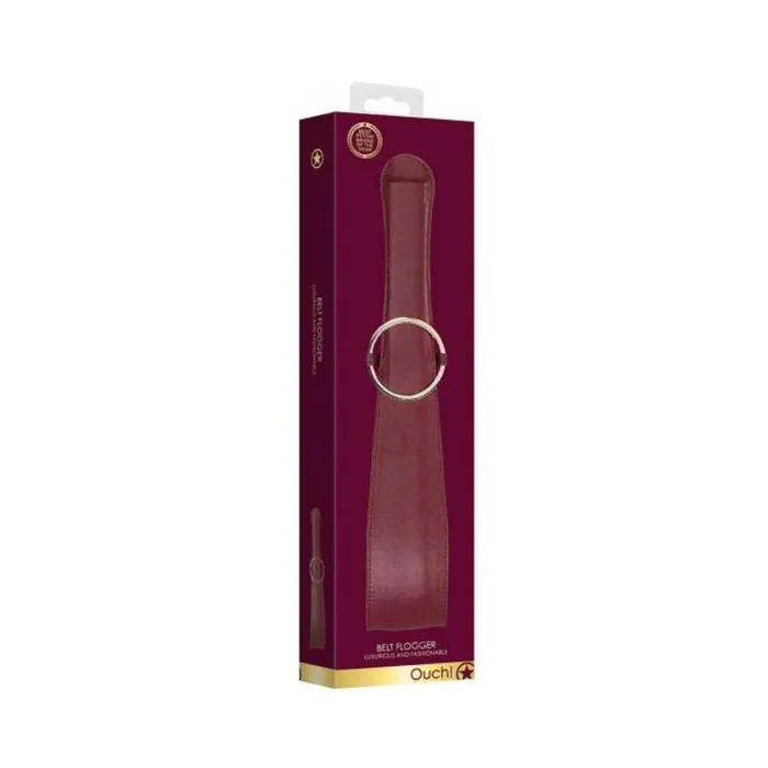 Fairvillacom Ouch Halo Belt Flogger Burgundy Couples